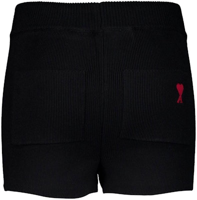 (W) Ami Paris 黑色羅紋彈性腰休閒短褲。 FSO146KN0042-BLACK Lookbook (W) Ami Paris 黑色羅紋彈性腰休閒短褲。 FSO146KN0042-BLACK