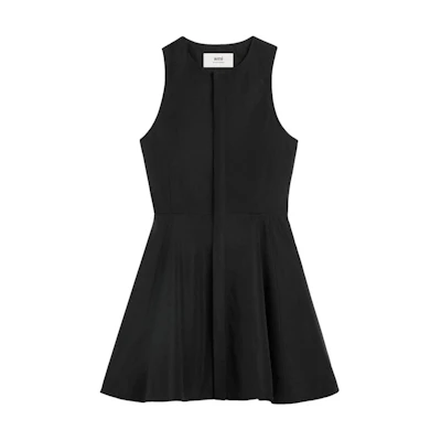 (Women) Ami Paris AMIPARIS Black Sleeveless Short Pullover Dress FDR116CO00-640