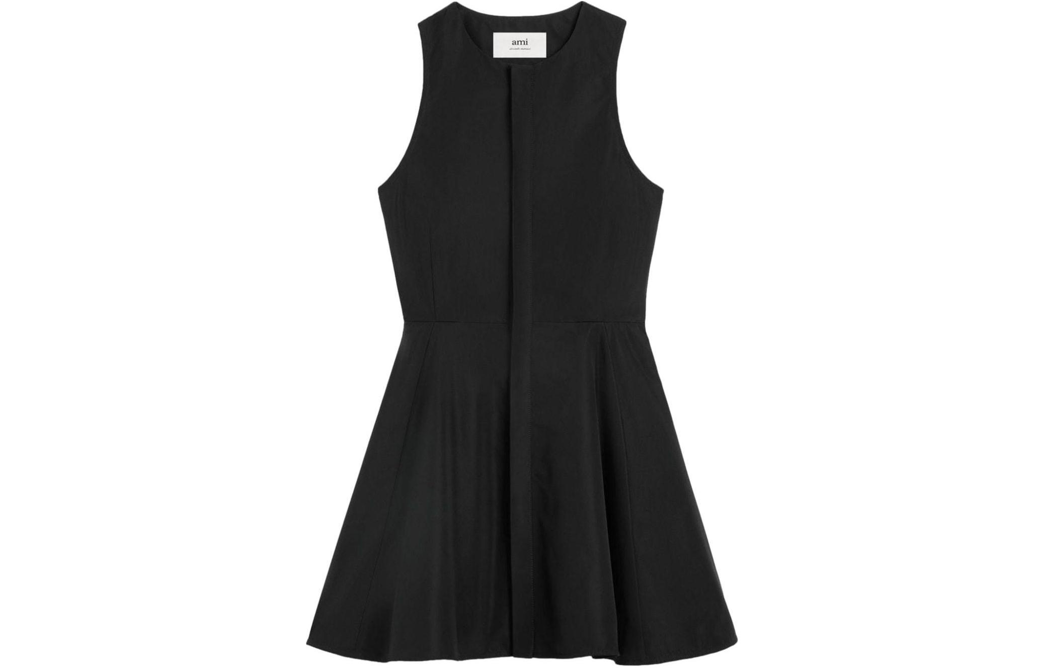 Order (W) Ami Paris Vestido Negro Sin Mangas Corto Tipo Pullover. FDR116CO00-640