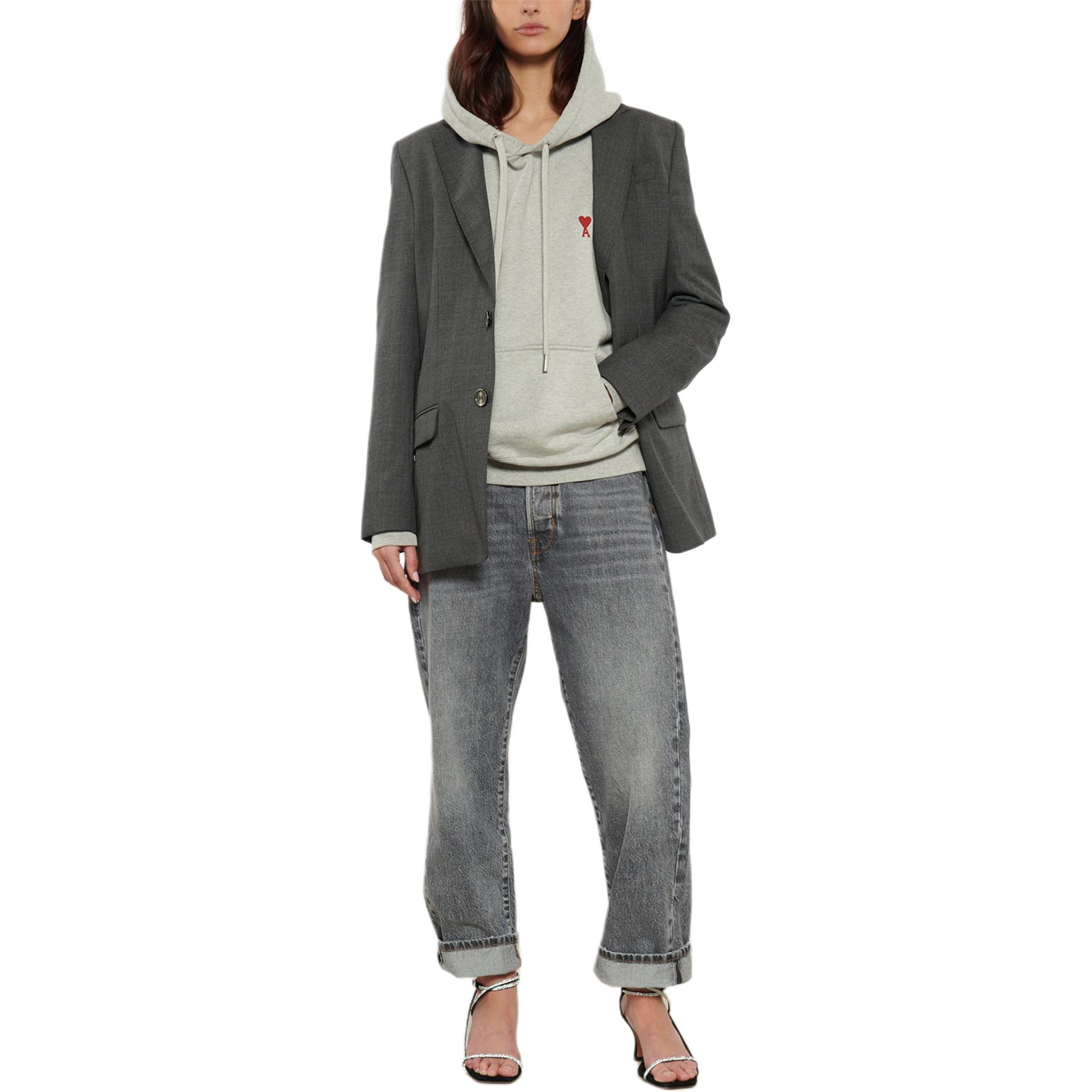 Lookbook (W) Ami Paris AMIPARIS グレー シングルブレスト テーラード 長袖 ジャケット FBV007WV0043-055