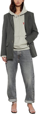 (W) Ami Paris AMIPARIS グレー シングルブレスト テーラード 長袖 ジャケット FBV007WV0043-055 Lookbook (W) Ami Paris AMIPARIS グレー シングルブレスト テーラード 長袖 ジャケット FBV007WV0043-055