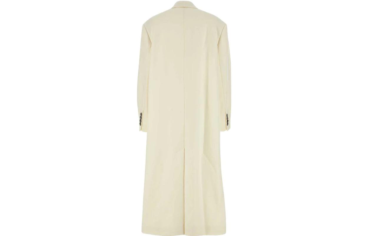 Lookbook (W) Ami Paris AMIPARIS Kot Panjang Double-Breasted Warna Solid FCO317WV0016-100