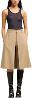 Lookbook (Women) Ami Paris AMIPARIS Mid-Rise Casual Shorts with Concealed Fly in Beige. FSO508WV0026-BEIGE