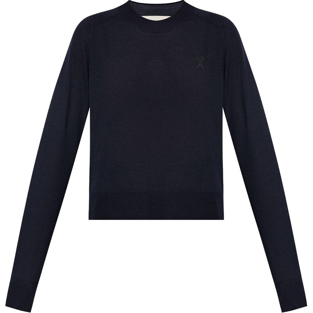 (Women) Ami Paris AMIPARIS  Midnight Blue Logo Crewneck Raglan Sleeve Sweater. FKS041KN0039-BLUE 圖 2