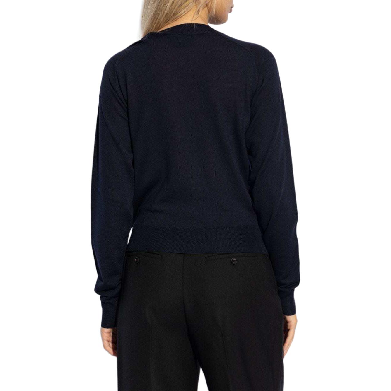 (Women) Ami Paris AMIPARIS  Midnight Blue Logo Crewneck Raglan Sleeve Sweater. FKS041KN0039-BLUE 圖 4