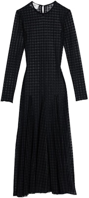 (W) Ami Paris Vestido Transparente a Cuadros de Manga Larga. FDR208PA0006-001 Order (W) Ami Paris Vestido Transparente a Cuadros de Manga Larga. FDR208PA0006-001