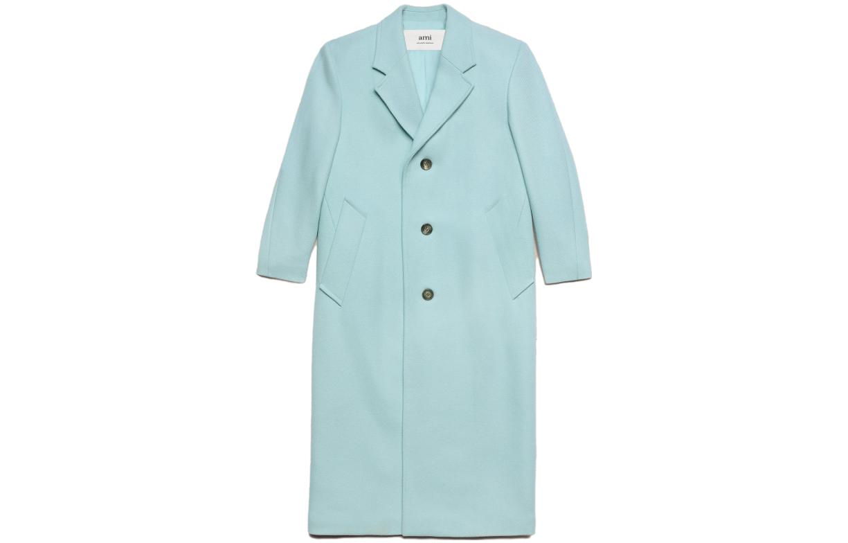 (Women) Ami Paris AMIPARIS  Solid Color Long Single-Breasted Coat FCO307WV0016-468