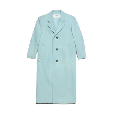 (Women) Ami Paris AMIPARIS Solid Color Long Single-Breasted Coat FCO307WV0016-468