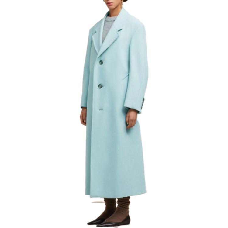 Purchase (W) Ami Paris AMIPARIS Kot Panjang Warna Solid Single-Breasted FCO307WV0016-468