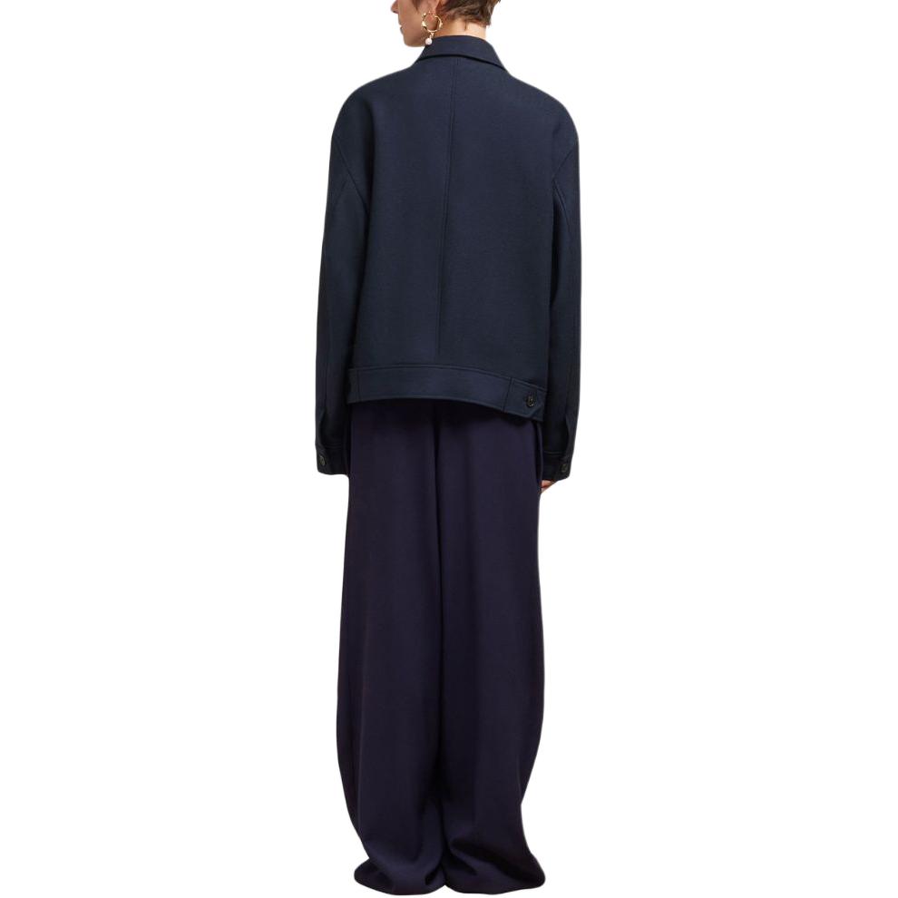 Purchase (W) アミパリ AMIPARIS ソリッドカラー ネイビーブルー ボタンアップジャケット H23FJK225WV0018