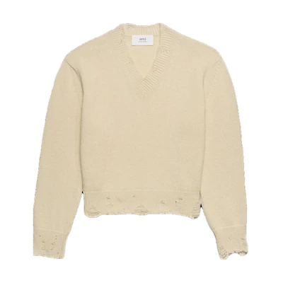 (Women) Ami Paris AMIPARIS Solid Color Oversized Sweater UKS227KN0016185