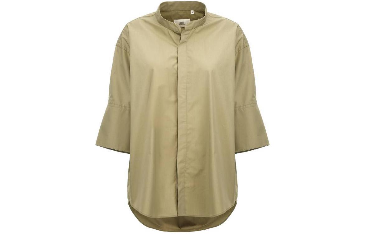 Order (W) Ami Paris 綠色修身版長袖襯衫 USH218CO0063-317