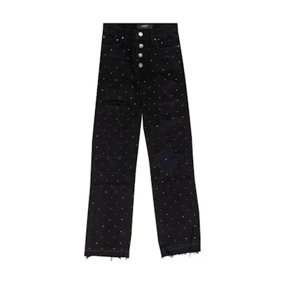 (Women) Ami Paris AMIPARIS Solid Color Slim Fit Jeans WBSTR-CRY-BLK
