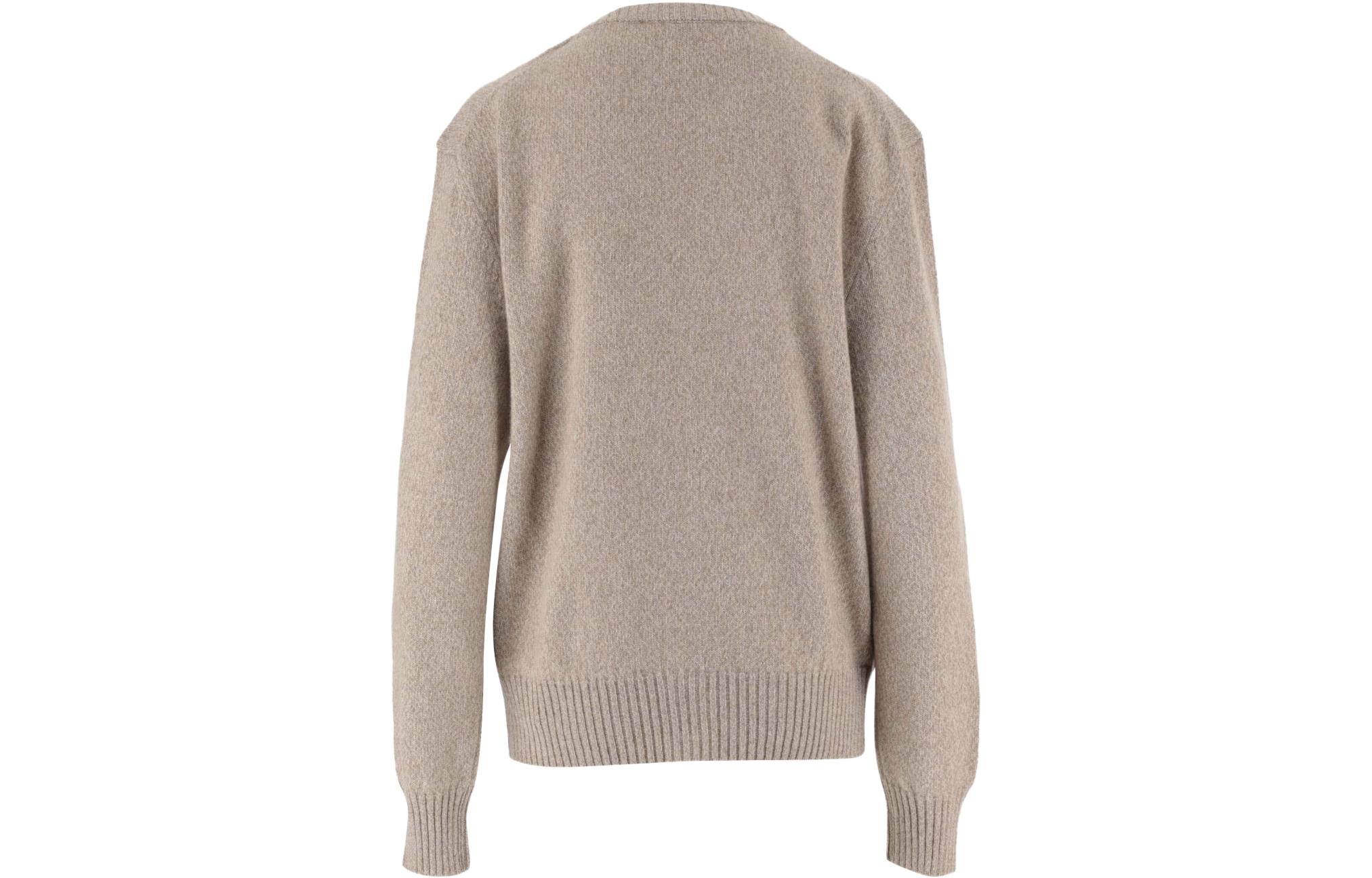 (Women) Ami Paris AMIPARIS  V-Neck Button-Up Long Sleeve Sweater Light Brown HKC127005265 圖 3