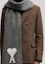 Purchase (Women) Ami Paris AMIPARIS Ami De Coeur Wool Knit Scarf Women’s Grey H24USF422AW0054