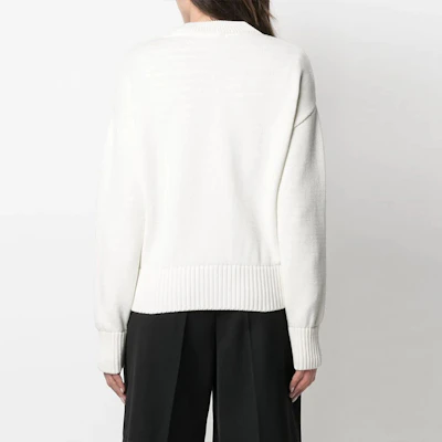 (Women) Ami Paris AMIPARIS FW21 White Cardigan Sweater with Logo Heart Embroidery. A21FK303016-100 Shop (Women) Ami Paris AMIPARIS FW21 White Cardigan Sweater with Logo Heart Embroidery. A21FK303016-100