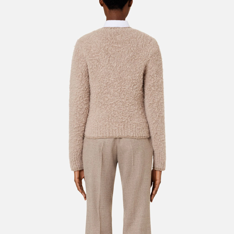 (Women) Ami Paris AMIPARIS FW22  Beige Wool Sweater Crewneck Long Sleeve Pullover FKS053028-250 圖 4