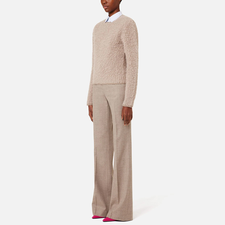 (Women) Ami Paris AMIPARIS FW22  Beige Wool Sweater Crewneck Long Sleeve Pullover FKS053028-250 圖 5