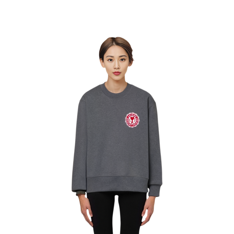 Sizing (Women) Ami Paris AMIPARIS FW22  Grey Logo Crewneck Long Sleeve Casual Pullover Sweater. USW011739-055