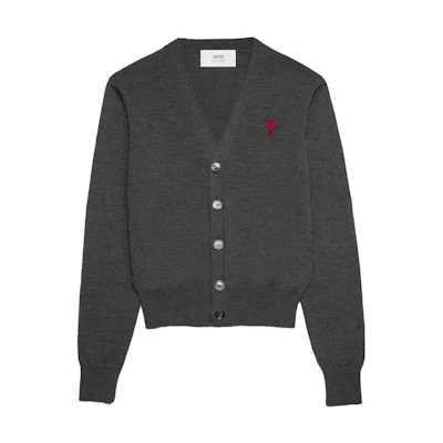 (Women) Ami Paris AMIPARIS FW23 Grey Oversized Knit Sweater. FKC111KN0025055