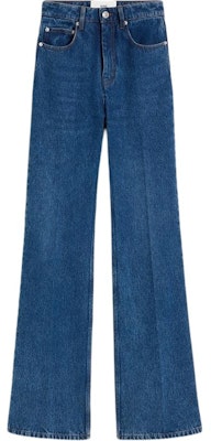 (W) Ami Paris Seluar Jeans Flared Pinggang Tinggi Vintage Biru FW24. FTR420DE0031-480 Order (W) Ami Paris Seluar Jeans Flared Pinggang Tinggi Vintage Biru FW24. FTR420DE0031-480
