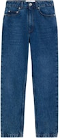 (Women) Ami Paris AMIPARIS FW24 Women’s Slim Straight Cotton Jeans in Distressed Blue. FTR031DE0031-480 (Women) Ami Paris AMIPARIS FW24 Women’s Slim Straight Cotton Jeans in Distressed Blue. FTR031DE0031-480