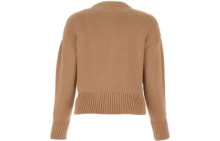 (Women) Ami Paris AMIPARIS SS21 Heart Logo Crewneck Sweater Women’s Light Brown E21FK009016-250 圖 3