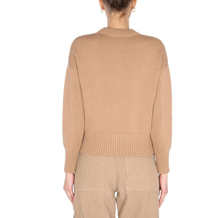 (Women) Ami Paris AMIPARIS SS21 Heart Logo Crewneck Sweater Women’s Light Brown E21FK009016-250 圖 7