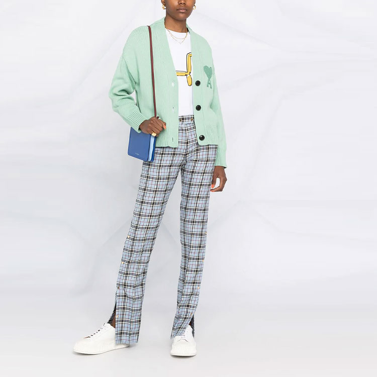 (Women) Ami Paris AMIPARIS SS21 Solid Color Knit Sweater Women’s Green E21FK303016-303 圖 3