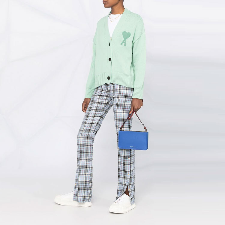 (Women) Ami Paris AMIPARIS SS21 Solid Color Knit Sweater Women’s Green E21FK303016-303 圖 5