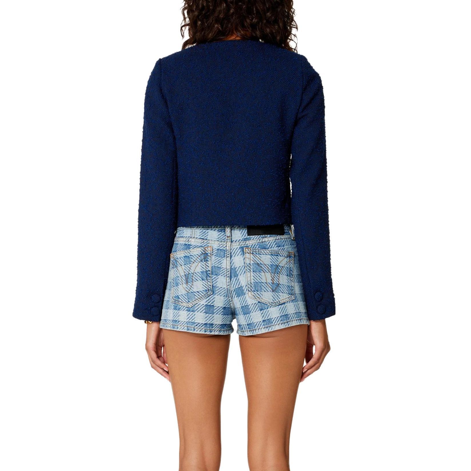 (Women) Ami Paris AMIPARIS SS23  Navy Blue Double-Breasted Cropped Jacket. FBV701WV0001-491 圖 5