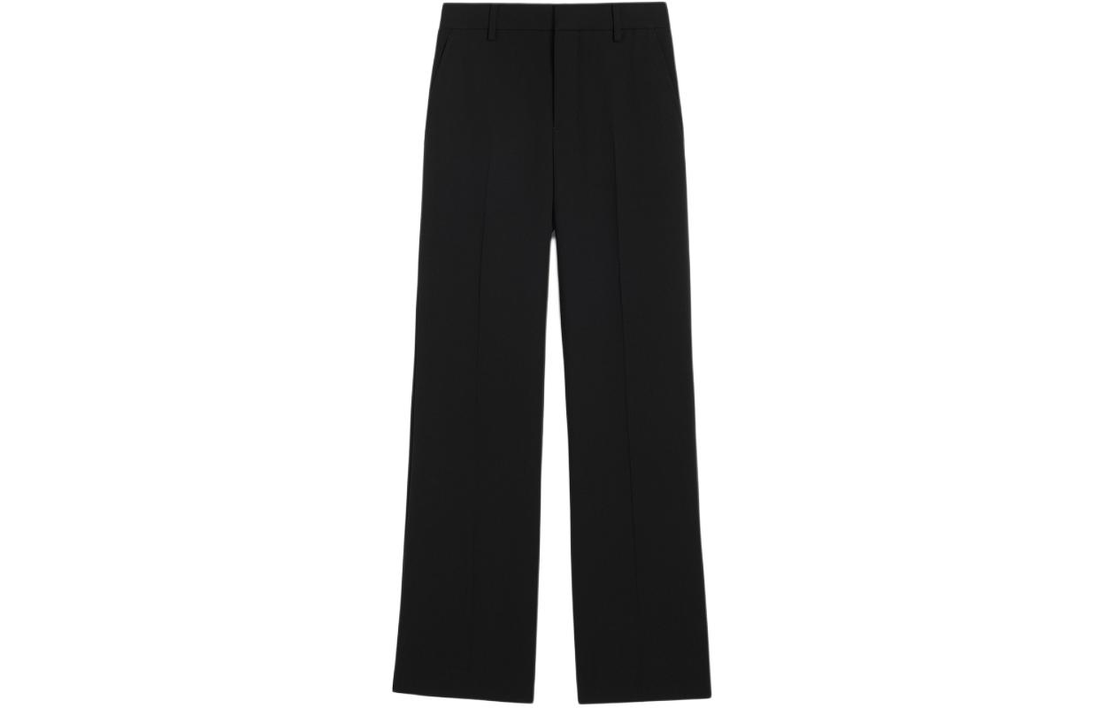 (Women) Ami Paris AMIPARIS SS24  Black Loose Fit Casual Straight Pants AFTR415VI0007-001