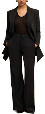 (W) アミパリス AMIPARIS SS24 ブラック ルーズフィット カジュアル ストレートパンツ AFTR415VI0007-001 Lookbook (W) アミパリス AMIPARIS SS24 ブラック ルーズフィット カジュアル ストレートパンツ AFTR415VI0007-001