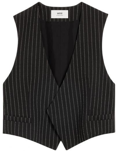women-ami-paris-amiparis-ss-24-black-striped-v-neck-sleeveless-loose-vest-fbv-757-wv-0040-0013