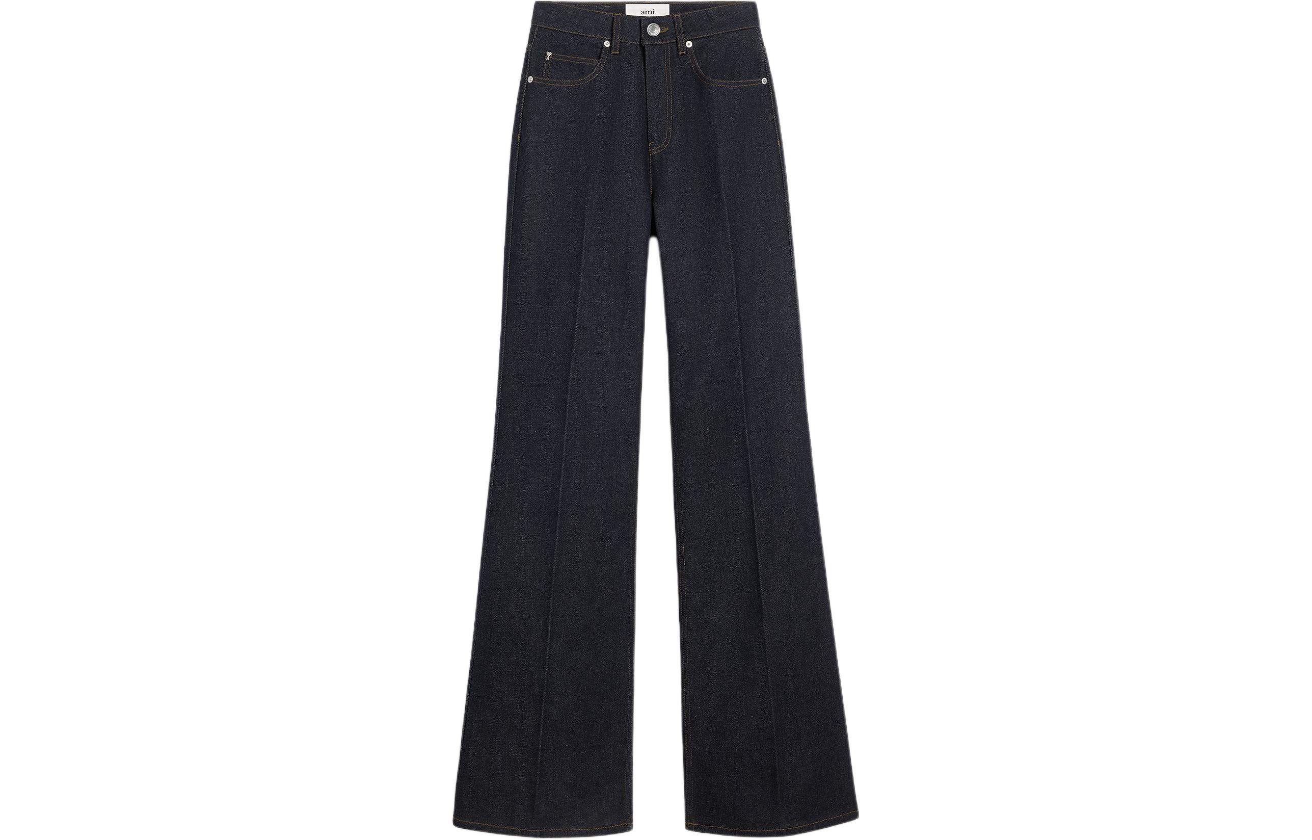 Order (W) Ami Paris AMIPARIS SS24 Vaqueros Indigo Flare de Tiro Alto FTR420-DE0011402