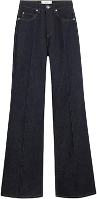 (W) Ami Paris AMIPARIS SS24 Vaqueros Indigo Flare de Tiro Alto FTR420-DE0011402 Order (W) Ami Paris AMIPARIS SS24 Vaqueros Indigo Flare de Tiro Alto FTR420-DE0011402