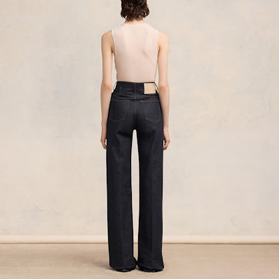 (W) Ami Paris AMIPARIS SS24 Vaqueros Indigo Flare de Tiro Alto FTR420-DE0011402 Shop (W) Ami Paris AMIPARIS SS24 Vaqueros Indigo Flare de Tiro Alto FTR420-DE0011402
