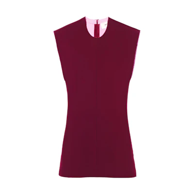 (Women) Ami Paris AMIPARIS Two-Tone Sleeveless Mini Dress Red FDR003253-616