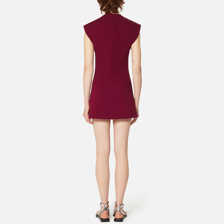 Shop (W) Vestido Mini Sin Mangas Bicolor Ami Paris AMIPARIS Rojo FDR003253-616