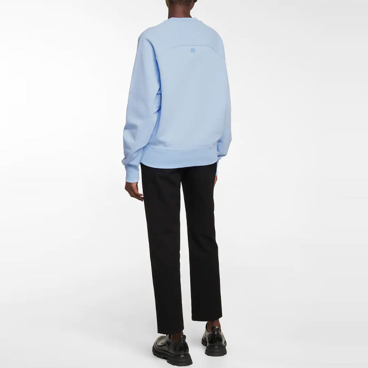 (Women) AMI Paris FW21  Light Blue Sweatshirt with Heart Logo Embroidery. E22USW-002747 圖 4