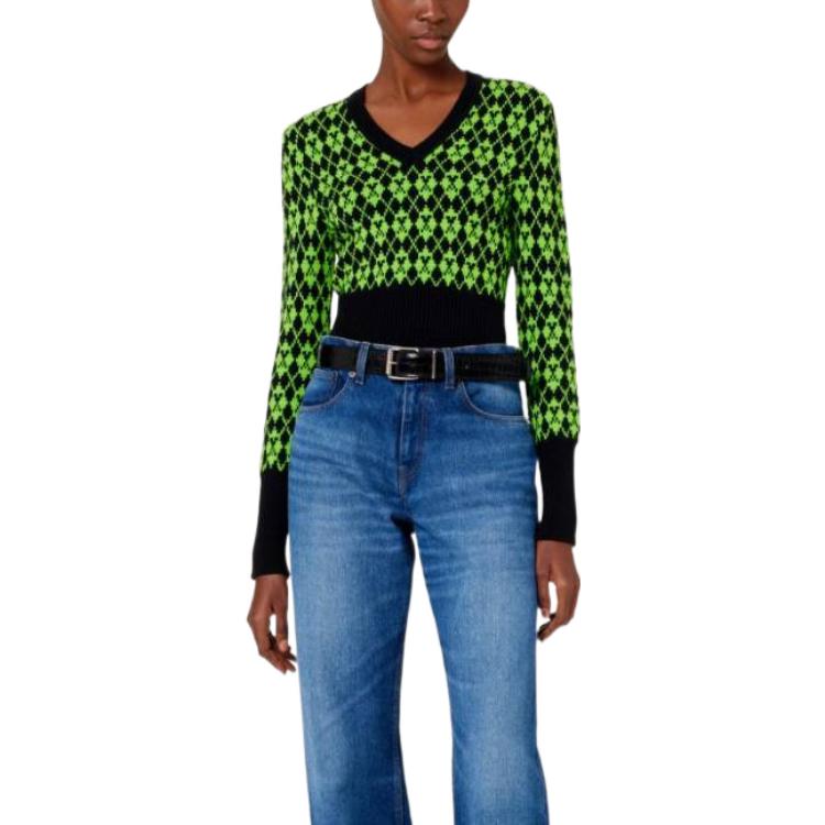 Lookbook (W) AMI Paris 提花V领套头长袖毛衣 FKS230-030003