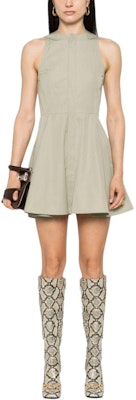 (W) AMI Paris Gaun Tanpa Lengan Tekstur Minimal Wanita Hijau Sage Padang Pasir FDR116CO0063-SAGE GREEN Lookbook (W) AMI Paris Gaun Tanpa Lengan Tekstur Minimal Wanita Hijau Sage Padang Pasir FDR116CO0063-SAGE GREEN