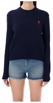 (W) 아미 파리 네이비 블루 크루넥 긴팔 스웻셔츠 UTS200701-491 Buy (W) 아미 파리 네이비 블루 크루넥 긴팔 스웻셔츠 UTS200701-491