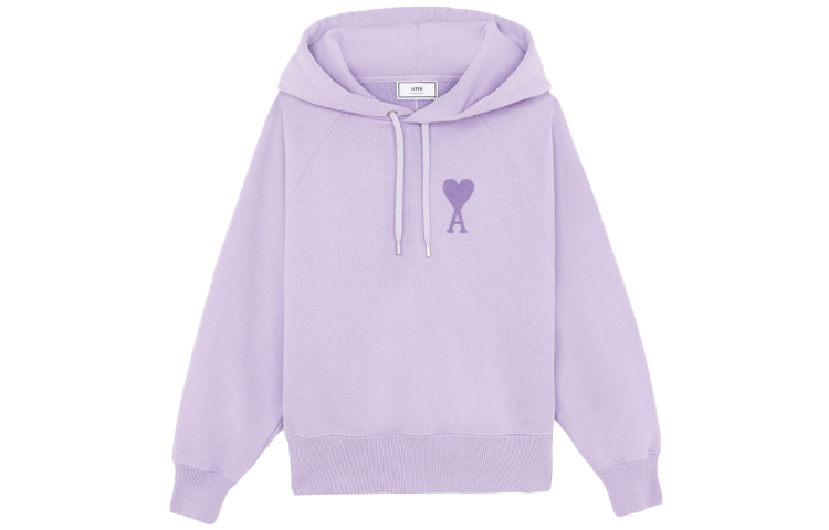(Women) AMI Paris SS21 Purple Logo Heart Graphic Oversized Hoodie . E21FJ058747-504 圖 2