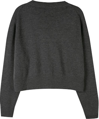 (W) AMI Paris SS23 灰色V領愛心針織毛衣開襟長袖外套. FKC010001-055 Lookbook (W) AMI Paris SS23 灰色V領愛心針織毛衣開襟長袖外套. FKC010001-055