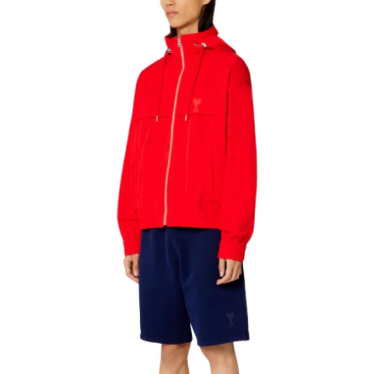 (Women) AMI Paris SS23 Solid Zip Hoodie Jacket Women’s Bright Red. UJK048276-681 圖 5