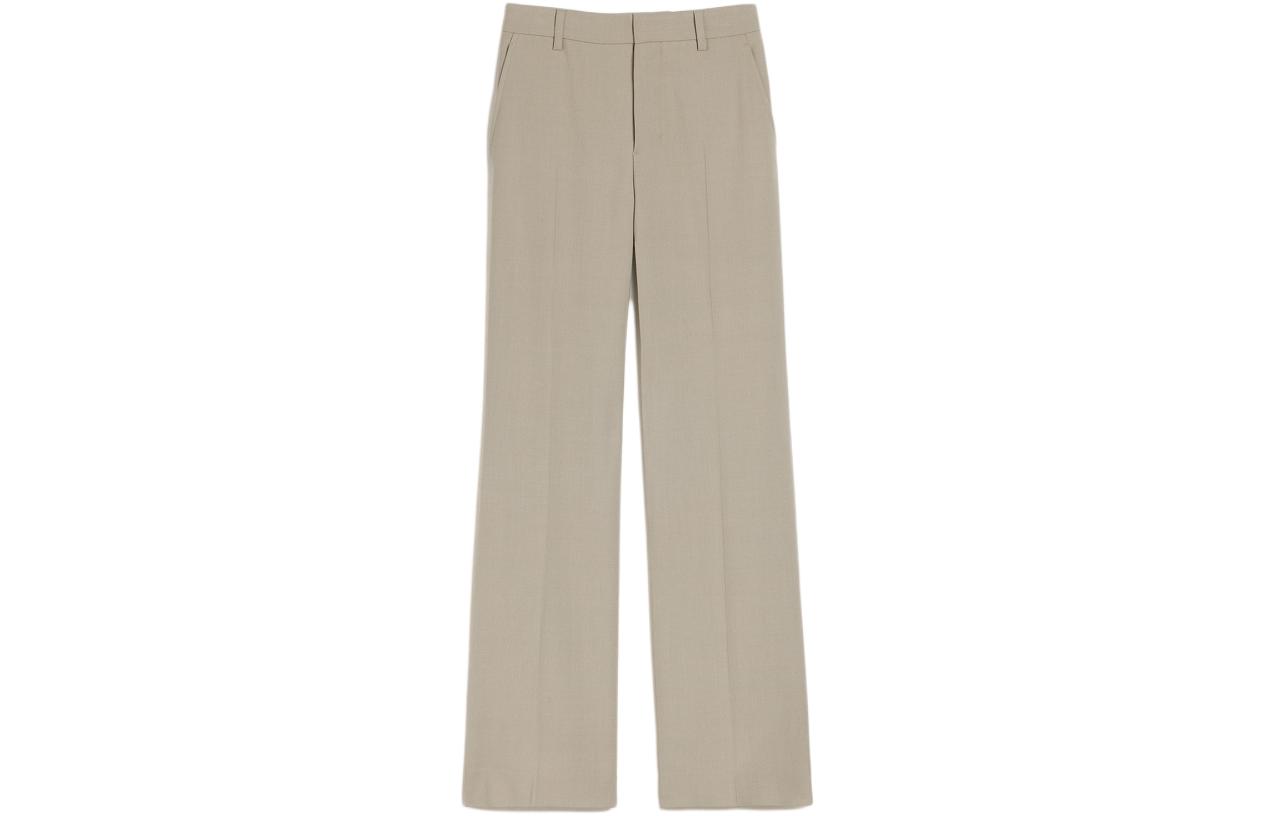 (Women) AMI PARIS SS24  Mid-Rise Hidden Zipper Loose Casual Pants Light Gray Beige AFTR415VI0007-2811