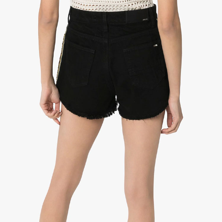 Purchase (W) AMIRI Celana Pendek High-Waist Denim Hitam Y0W1147-3DE