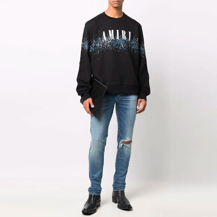 (Women) AMIRI FW21  Logo Distressed Detail Denim Jeans - Blue MDS112479-479 圖 3