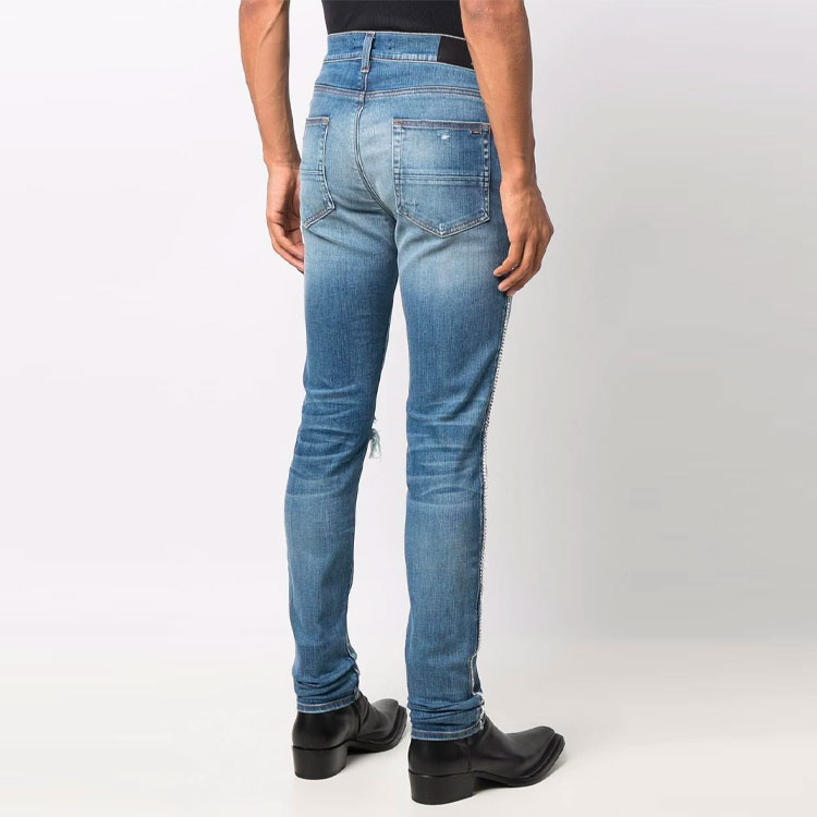 (Women) AMIRI FW21  Logo Distressed Detail Denim Jeans - Blue MDS112479-479 圖 4